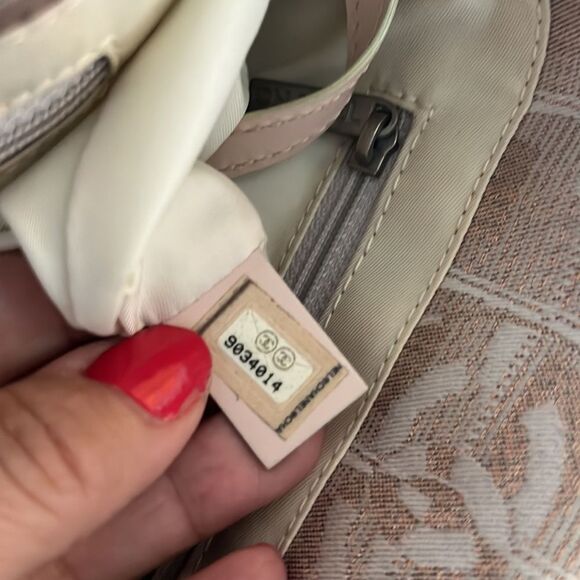 Authentic! *VTG* CHANEL Metallic Sheen Small Travel Ligne Shopper Tote 💝🌟💝🌴🥂 - Picture 10 of 15